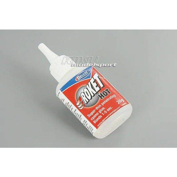 DELUXE MATERIALS AD43 Roket Hot - klej cyjanoakrylowy 1-5s, 20g - rzadki.