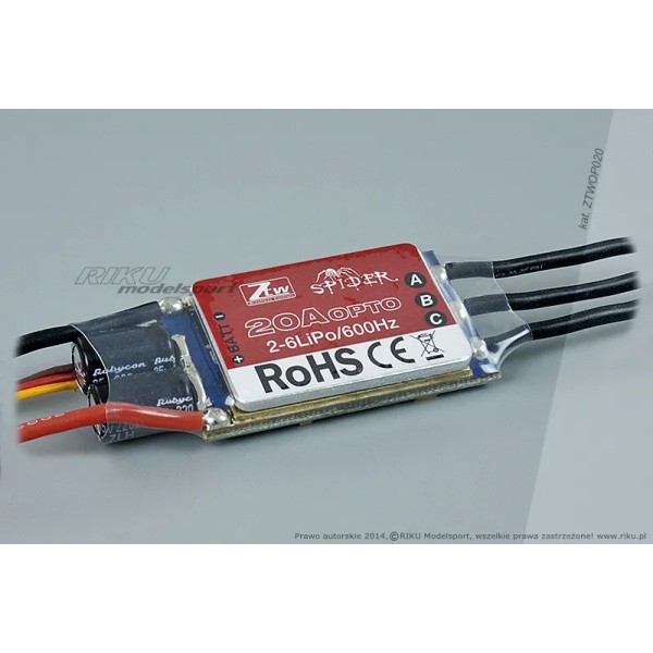 Regulator obrotów ZTW Spider 20A OPTO