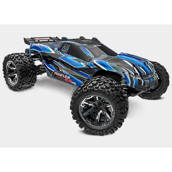 TRAXXAS 67376-4 1/10 RUSTLER 4X4 VXL TSM - wersja niebieska