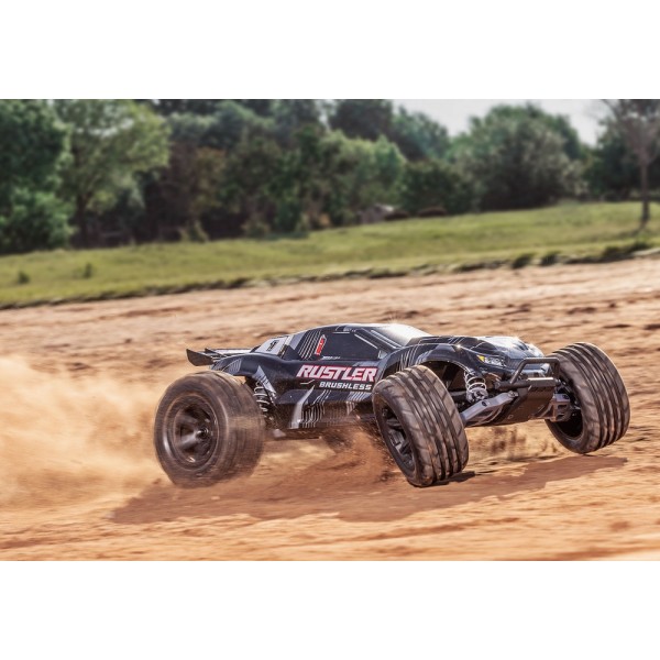 TRAXXAS 1/10 RUSTLER 2WD - wersja czarna
