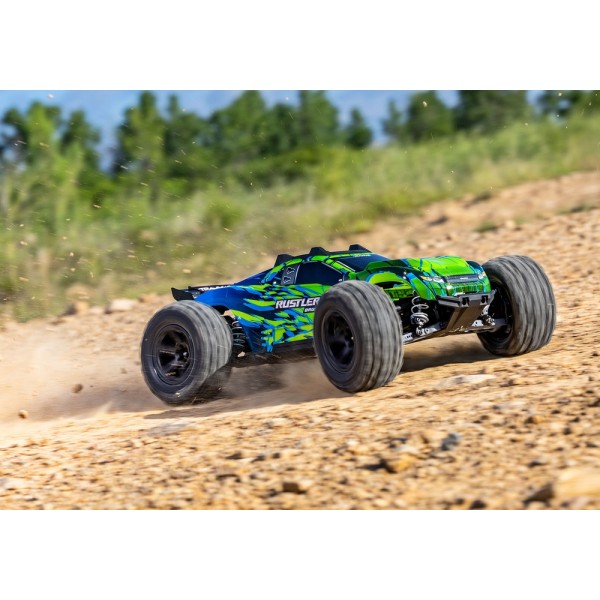 TRAXXAS RUSTLER 4X4 Brushless - wersja zielona