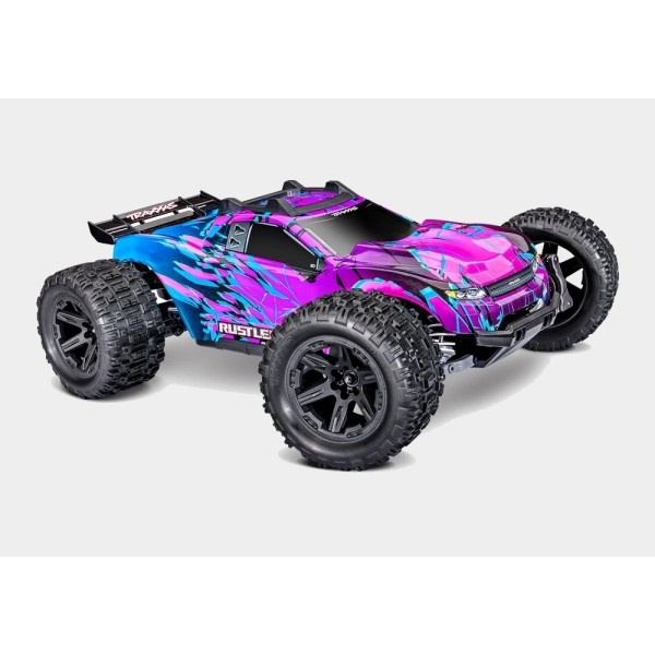 TRAXXAS RUSTLER 4X4 Brushless - wersja purpurowa