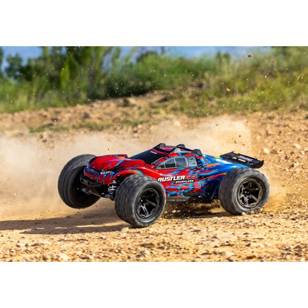 TRAXXAS RUSTLER 4X4 Brushless - wersja czerwona